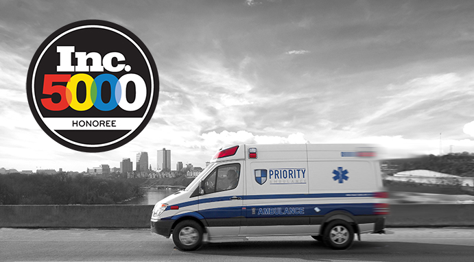 Featured image for “Priority Ambulance Appears for the Third Consecutive Year on the Inc. 5000 Annual List of America’s Fastest-Growing Private Companies”