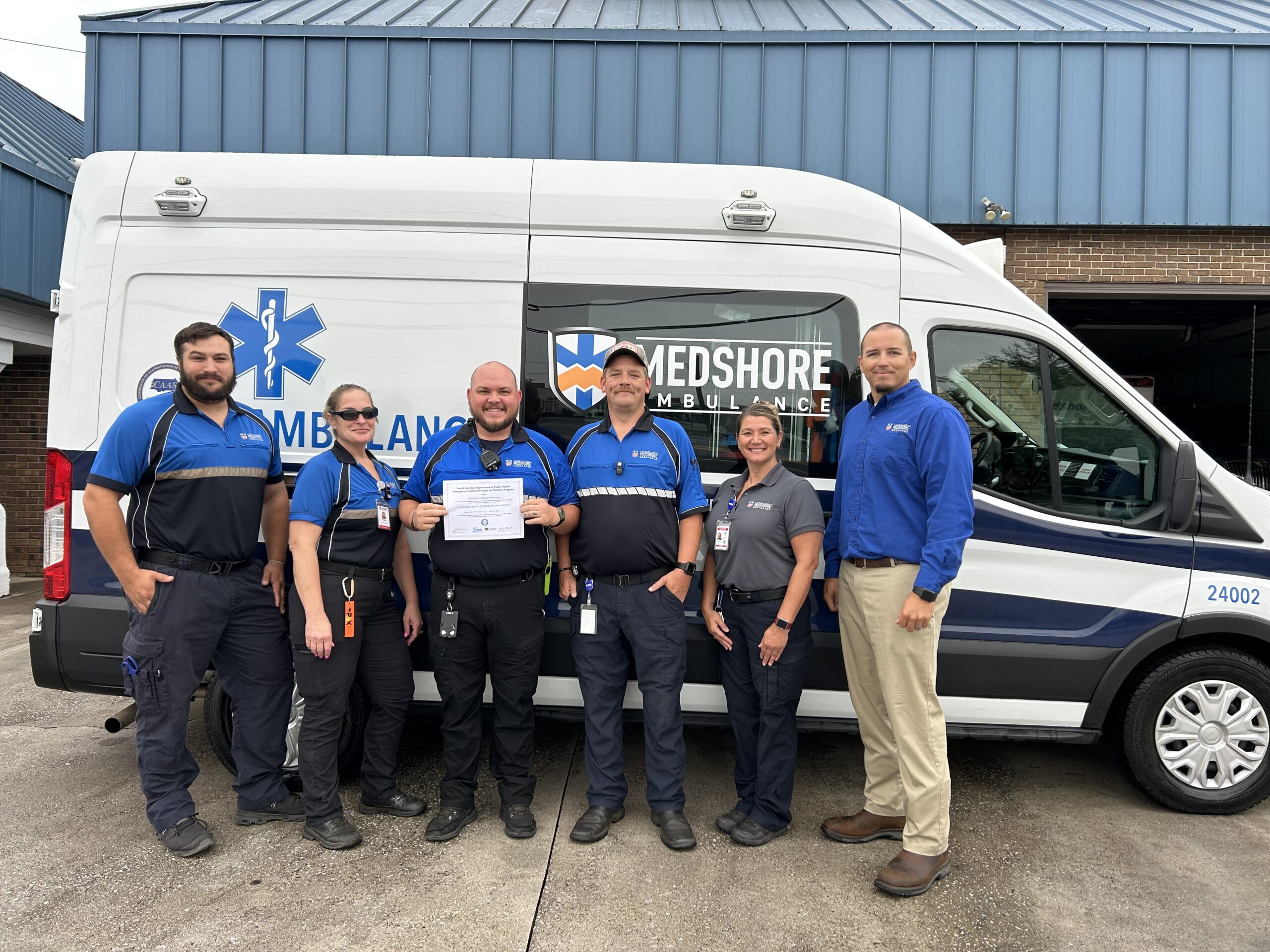Medshore Ambulance Becomes First Private, Non-Hospital EMS Agency in South Carolina to Achieve Pediatric Ready Designation